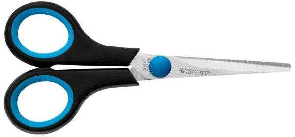 WESTCOTT Linkshänder-Schere Easy Grip schwarz-blau 14,0 cm
