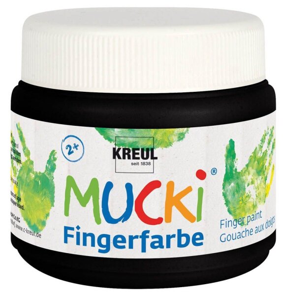 KREUL MUCKI Fingerfarbe schwarz 150,0 ml, 1 St.