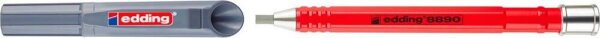 edding 8890 Zimmermannsbleistift mit Druckmechanismus rot HB, 10H, 1 Set