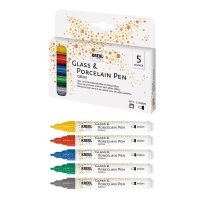 KREUL Glitter Porzellanstifte farbsortiert 2,0 - 4,0 mm,...