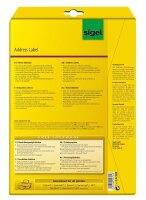 SIGEL Adressetiketten LA320 weiß 63,5 x 38,1 mm, 25 Blatt