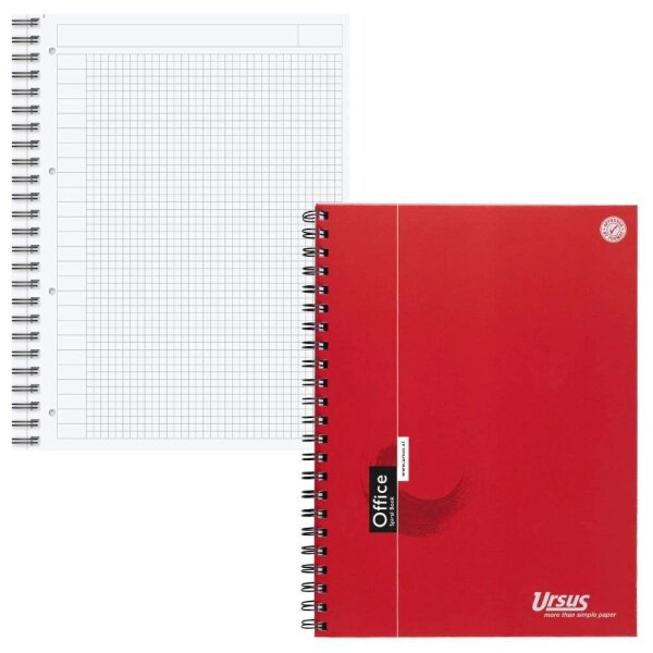 Ursus® Collegeblöcke Office kariert DIN A4 Rand rundum, 1 Block