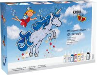 KREUL Glitzerwelt Fenstermalfarben farbsortiert 6 x 80,0 ml