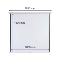 FRANKEN Rolloleinwand X-tra!Line 1:1, 180 x 180 cm...