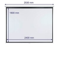 FRANKEN Rolloleinwand X-tra!Line 4:3, 240 x 180 cm...