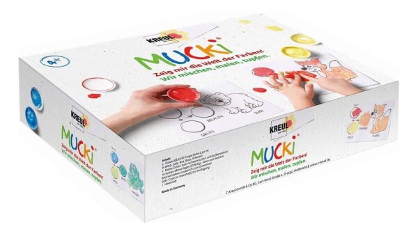 KREUL MUCKI Fingerfarben farbsortiert, 1 Set