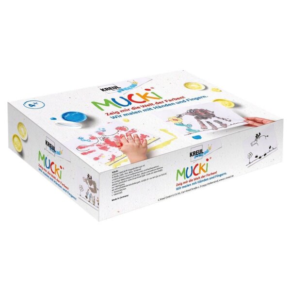 KREUL MUCKI Fingerfarben farbsortiert, 1 Set