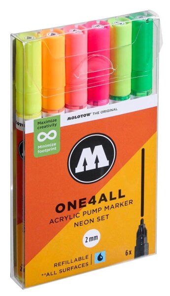 MOLOTOW One4All Acrylstifte farbsortiert 2,0 mm, 6 St.