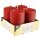 STARPAK Stumpenkerzen bordeaux, 4 St.