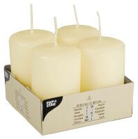 STARPAK Stumpenkerzen elfenbein, 4 St.