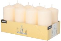 STARPAK Stumpenkerzen creme, 8 St.
