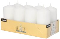 STARPAK Stumpenkerzen weiß, 8 St.