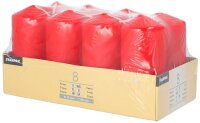 STARPAK Stumpenkerzen rot, 8 St.