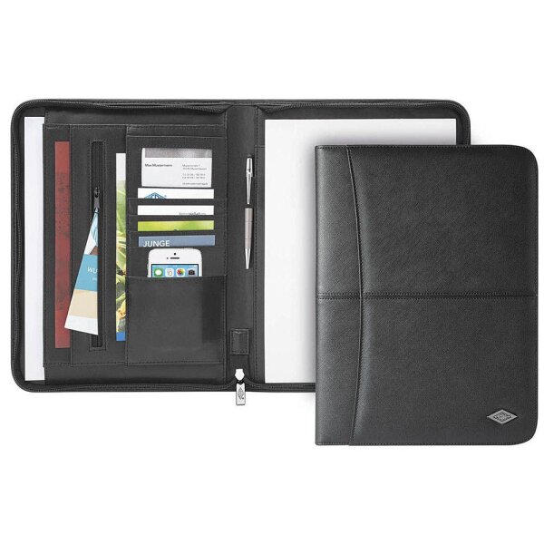 WEDO Konferenzmappe Accento Lederimitat DIN A4 schwarz
