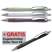 3 + 1 GRATIS: Schneider Kugelschreiber Slider Rave XB...
