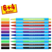 6 + 4 GRATIS: Schneider Kugelschreiber Slider Edge...