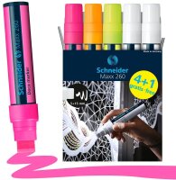 4 + 1 GRATIS: Schneider Maxx 260 Kreidemarker...