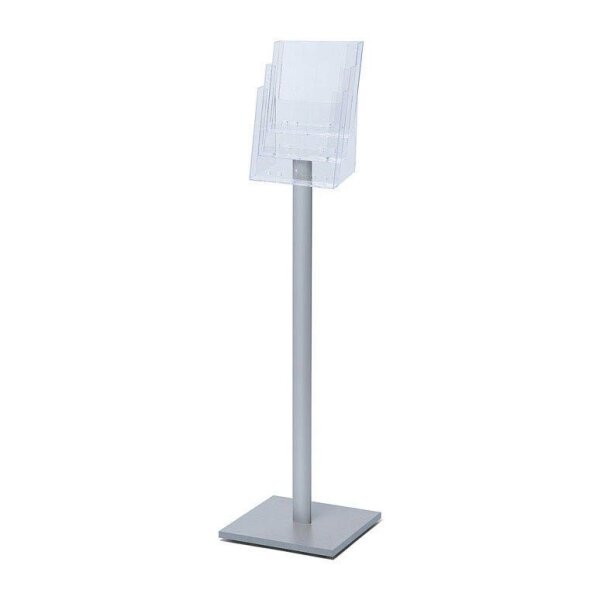 Showdown® Displays Prospektständer MB3C230 transparent DIN A4 3 Fächer 33,0 x 33,0 x 120,0 cm, 1 St.