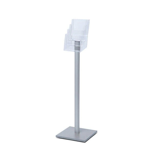 Showdown® Displays Prospektständer MB4C160 transparent DIN A5 4 Fächer 33,0 x 33,0 x 106,0 cm, 1 St.