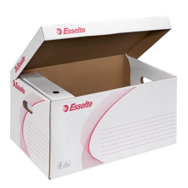 Esselte Archivcontainer weiß 56,0 x 38,0 x 26,5 cm, 10 St.