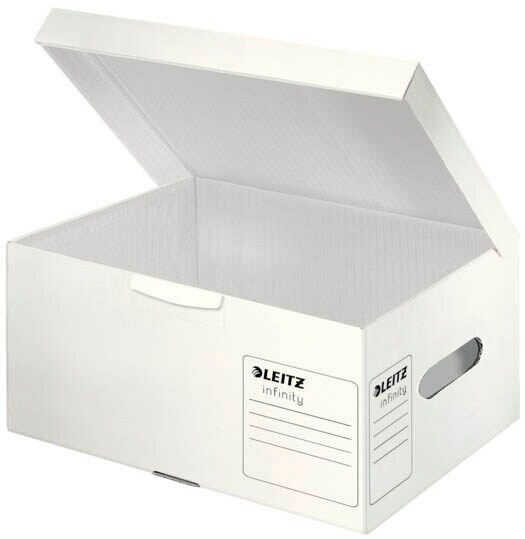 LEITZ Archivboxen Infinity A4 Plus weiß 35,5 x 25,5 x 19,0 cm, 10 St.