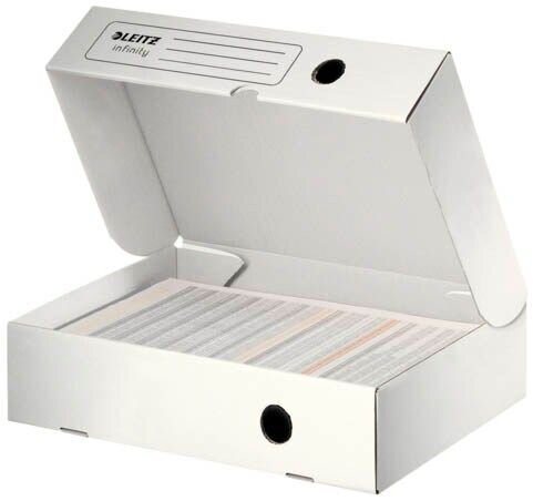 LEITZ Archivboxen Infinity weiß 25,5 x 33,0 x 8,0 cm, 10 St.