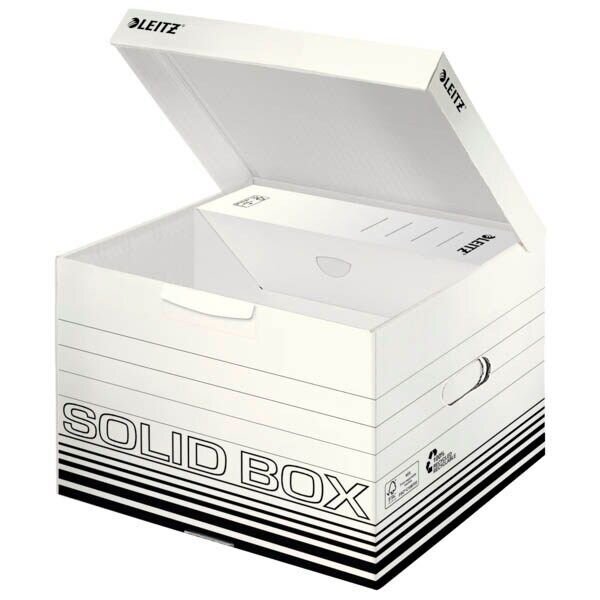 LEITZ Archivboxen Solid M weiß 32,5 x 36,0 x 27,0 cm, 10 St.