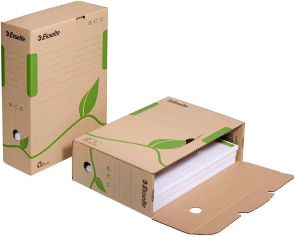 Esselte Archivboxen ECO braun 10,0 x 23,3 x 32,7 cm, 25 St.