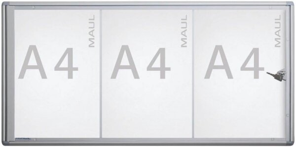MAUL Schaukasten Extraslim grau 3x DIN A4 71,1 x 2,7 x 35,0 cm, 1 St.