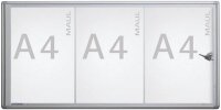 MAUL Schaukasten Extraslim grau 3x DIN A4 71,1 x 2,7 x...