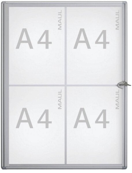 MAUL Schaukasten Extraslim grau 4x DIN A4 49,1 x 2,7 x 65,5 cm, 1 St.