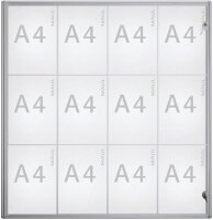 MAUL Schaukasten Extraslim grau 12x DIN A4 93,1 x 2,7 x...