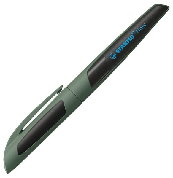 STABILO Kugelschreiber Flow khaki/schwarz, Schreibfarbe: blau, 1 St.