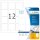 HERMA Etiketten 10109 weiß 60,0 x 60,0 mm, 25 Blatt