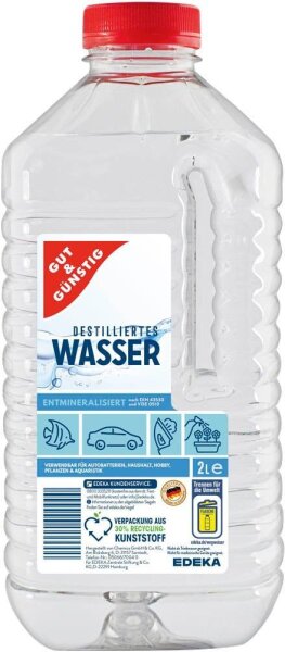 GUT&GÜNSTIG Destilliertes Wasser 2 l, 1 St.