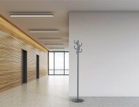 MAUL Kleiderständer MAULpolaris Lite 9402682 silber Metall 8 Haken 36,5 x 177,0 cm, 1 St.