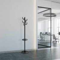 MAUL Kleiderständer MAULpolaris 9402090 schwarz Metall 8 Haken 36,5 x 177,0 cm, 1 St.