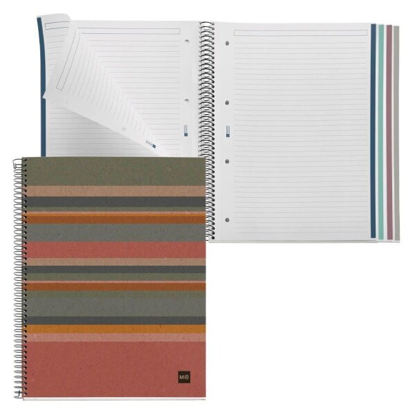 MIQUELRIUS Collegeblock Eco Desgin 4 liniert DIN A4 Innenrand, 1 St.