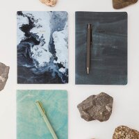 MIQUELRIUS Notizbuch Stone Paper ca. DIN A5 blanko, schwarz Hardcover 50 Seiten, 1 St.