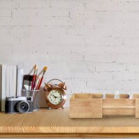 relaxdays Karteikasten DIN A8 braun ohne Deckel