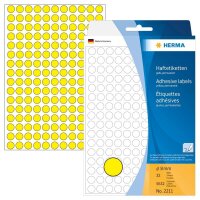 HERMA Klebepunkte 2211 gelb Ø 8,0 mm, 5.632 St.