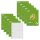 Ursus® Collegeblöcke green Lineatur 22 kariert DIN A4 Innenrand, 10 Blöcke