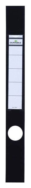 DURABLE Ordneretiketten ORDOFIX® schwarz für 5,0 cm Rückenbreite, 10 St.