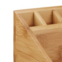relaxdays Schreibtisch-Organizer braun Bambus 10...
