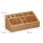 relaxdays Schreibtisch-Organizer braun Bambus 10 Fächer 23,0 x 10,0 x 10,0 cm