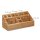 relaxdays Schreibtisch-Organizer braun Bambus 10 Fächer 23,0 x 10,0 x 10,0 cm