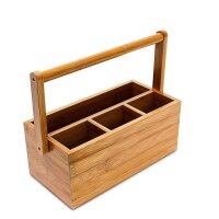 relaxdays Schreibtisch-Organizer braun Bambus 4...