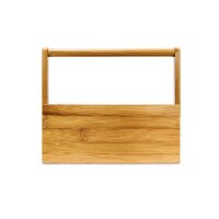 relaxdays Schreibtisch-Organizer braun Bambus 4 Fächer 25,0 x 11,5 x 20,0 cm