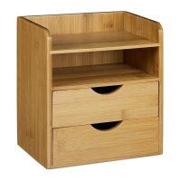 relaxdays Schreibtisch-Organizer braun Bambus 2...