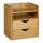 relaxdays Schreibtisch-Organizer braun Bambus 2 Schubladen, 2 Ablagen Fächer 20,0 x 13,0 x 21,0 cm